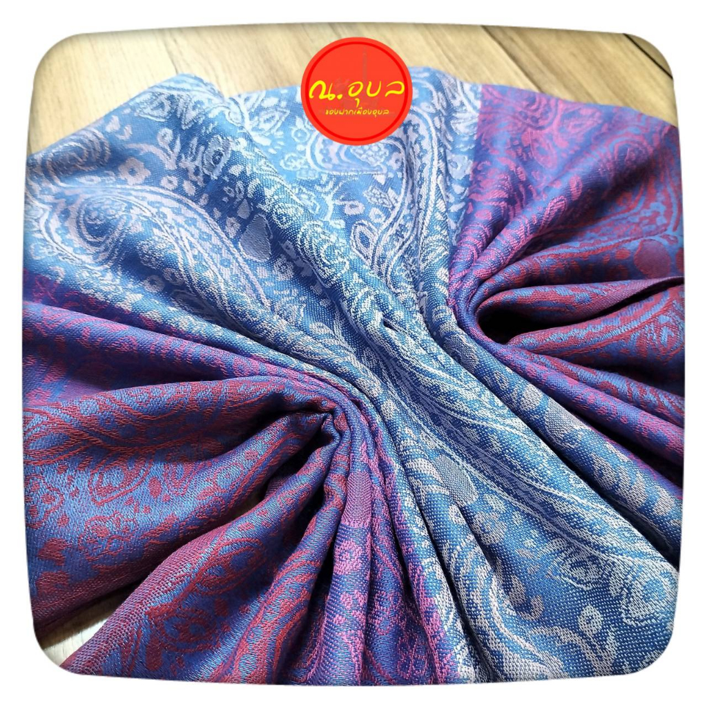 ผ้าพันคอ Pashmina ผ้าแคชเมียร์ ลายอินเดียไล่สี ชายผ้าไล่สี  สินค้าไม่ได้แพคใส่กล่อง แพคเกจถุงแก้วใสธรรมดา