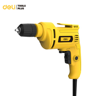 Deli สว่านไฟฟ้า สว่านกระแทก สว่าน 10 mm 500w ปรับซ้ายขวาได้ ปรับสปีดได้ กระแทก Electric Drill