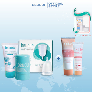 คอมโบ 1 ถ้วย Beucup สำหรับประจำเดือน + ครีมกำจัดขน Ollie