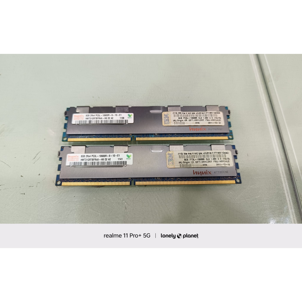 Hynix 8GB 2RX4 PC3L-10600R DDR3-1333MHz 1.35V 240PIN ECC Registered Server Memory RAM