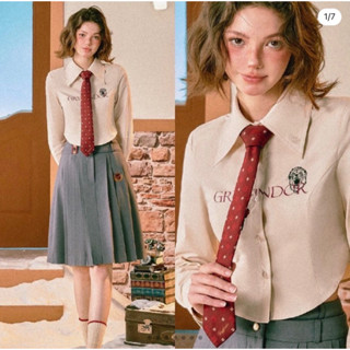 Kyouko Harry Potter Cropped Shirt เสื้อเชิ้ตครอปสั้น เอวคอดพลางหุ่น