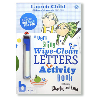 DKTODAY หนังสือ CHARLIE AND LOLA :CHARLIE AND LOLA A VERY SHINY WIPE-CLEAN LETTERS ACTIVITY BOOK