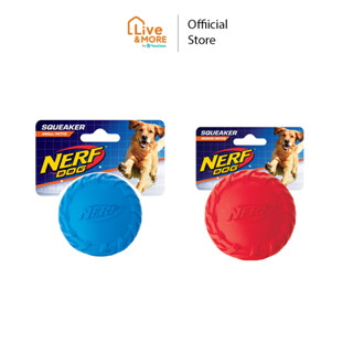 Nerf Dog Tire Squeak Ball บอลลายดอกยางล้อรถ บีบมีเสียงสำหรับสุนัข ขนาด 2.5 นิ้ว และ 3 นิ้ว