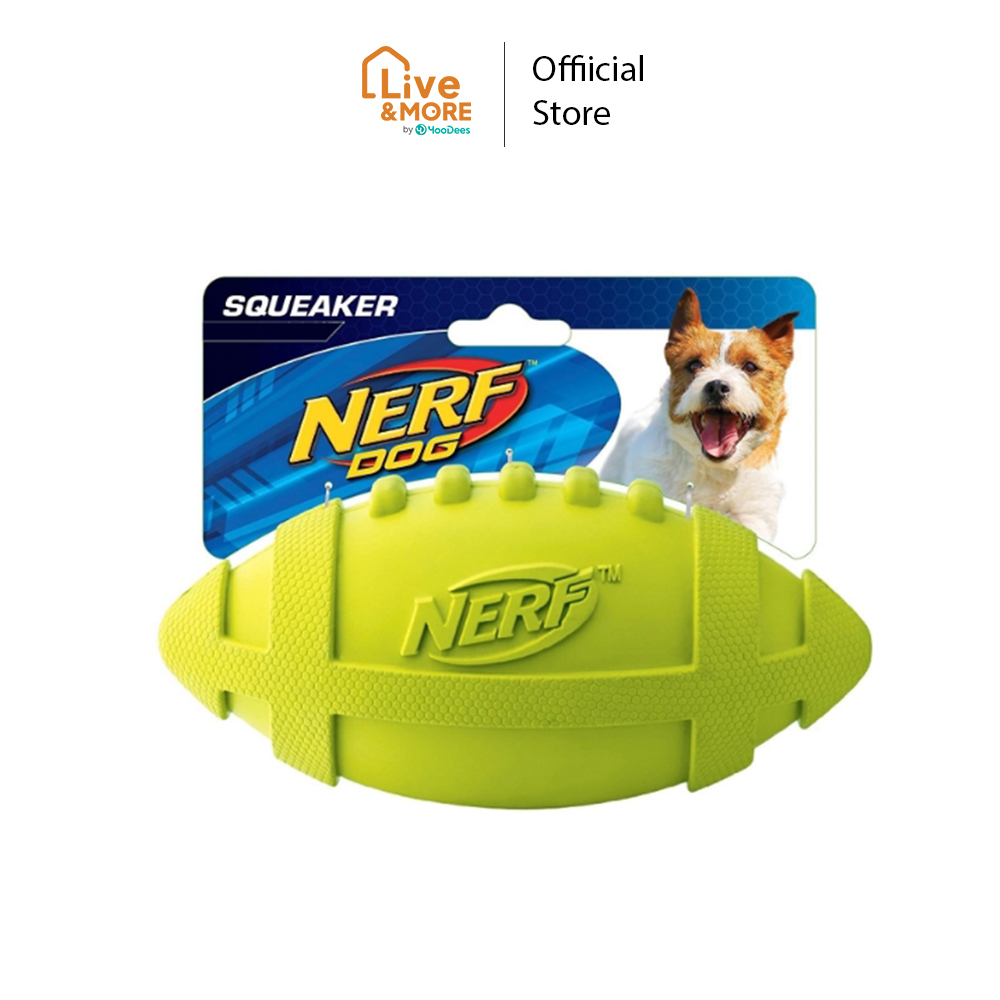Nerf Dog เนิร์ฟด็อก Rubber Football ของเล่นสุนัข บีบกัดมีเสียง ขนาด 7 นิ้ว