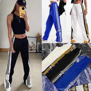 ADS sweatpants💛💙🖤(450฿ฟรีส่ง) กางเกงวอร์มขายาวเอวสูง แต่งแถบข้าง ดีเทลกระดุมใช้งานได้จริงทุกเม็ด ปังมากคะ valen