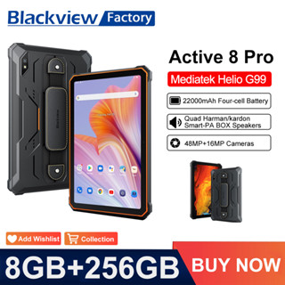 Blackview Active 8 Pro 8GB 256GB Tablets 10.36" inch 16MP+ 48MP Camera Android 13 22000mAh Large Battery Rugged Tablet