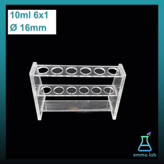 แท่นวางหลอดทดลอง ชั้นวางหลอด พลาสติกใส Test Tube Rack