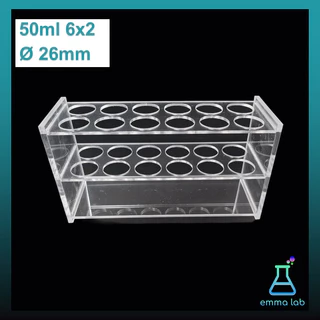 แท่นวางหลอดทดลอง ชั้นวางหลอด พลาสติกใส Test Tube Rack