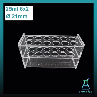 แท่นวางหลอดทดลอง ชั้นวางหลอด พลาสติกใส Test Tube Rack