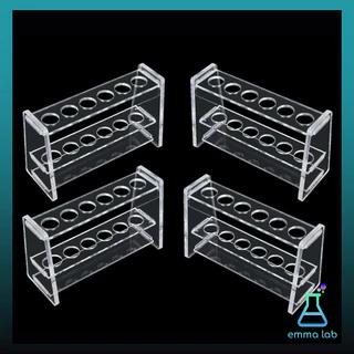แท่นวางหลอดทดลอง ชั้นวางหลอด พลาสติกใส Test Tube Rack