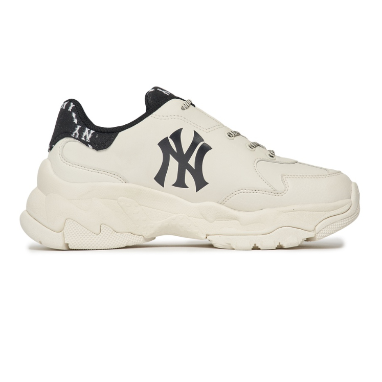【ของแท้ 100%】MLB Chunky Dia Monogram รองเท้าผ้าใบ Unisex รุ่น  - สีดำ