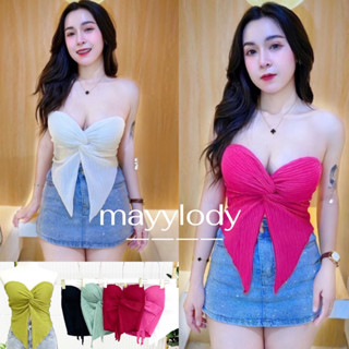 ❤️mayylody❤️ เสื้อเกาะอก จับบิดช่วงหน้าอก **เสริมฟองน้ำในตัว สวยหรูดูแพง เซ็กซี่แซบมาก 😍😍😍 เกาะอก ครอปท็อป