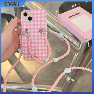 💲คูปองเคลม💲เคสไอโ case for iphone 11 12 ตาข่ายเรียบง่ายพร้อมโซ่แขวน เคส 14 13 12 11 pro max การป้องกันเต็มรูปแบบ