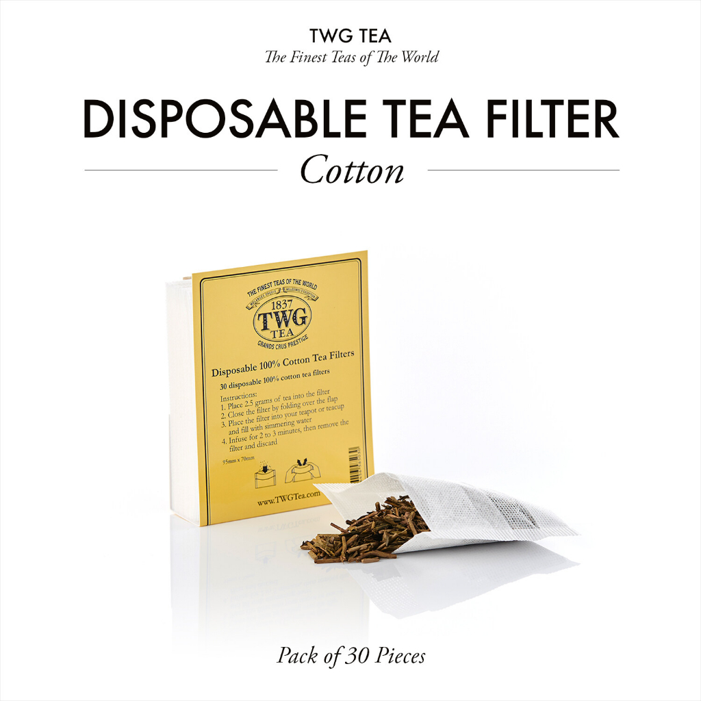 TWG Disposable Cotton Tea Filter (Pack of 30 pieces) ซองกรองชาแบบใช้แล้วทิ้ง (แพ็ค 30 ชิ้น)