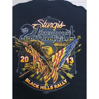 เสื้อยืด Sturgis ตอกปี 2013 ป้ายห้อย Hot Leathers มือสอง2 ไซต์XL