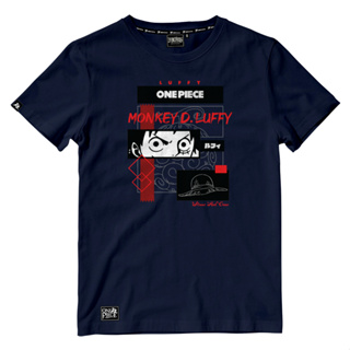 Dextreme เสื้อยืดวันพีซ (DOP-1738) ลาย ลูฟี่ Monkey. D Luffy มี สีกรมและสีดำ