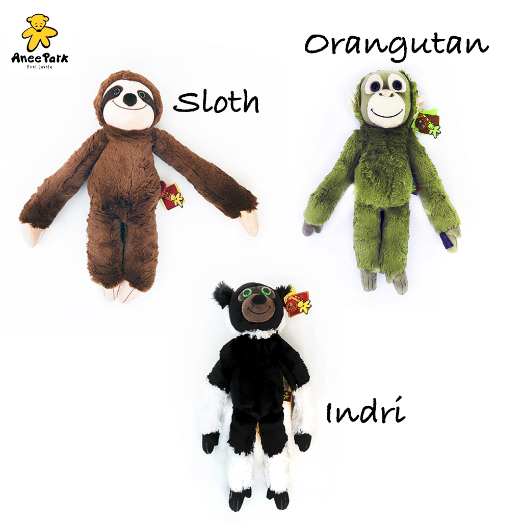 ตุ๊กตา สลอธ อุรังอุตัง ค่าง / Sloth Orangutan Indri / ANEE PARK 46 ซ.ม.