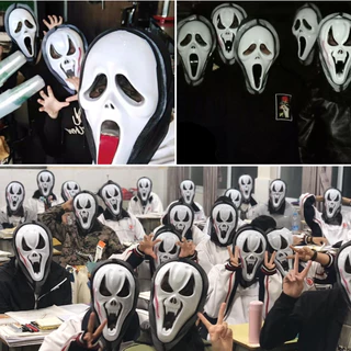 หน้ากากหวีด SCREAM MA หน้ากากผี หน้ากากฮาโลวีน🏍️💨ส่งไวจาก กทม.
