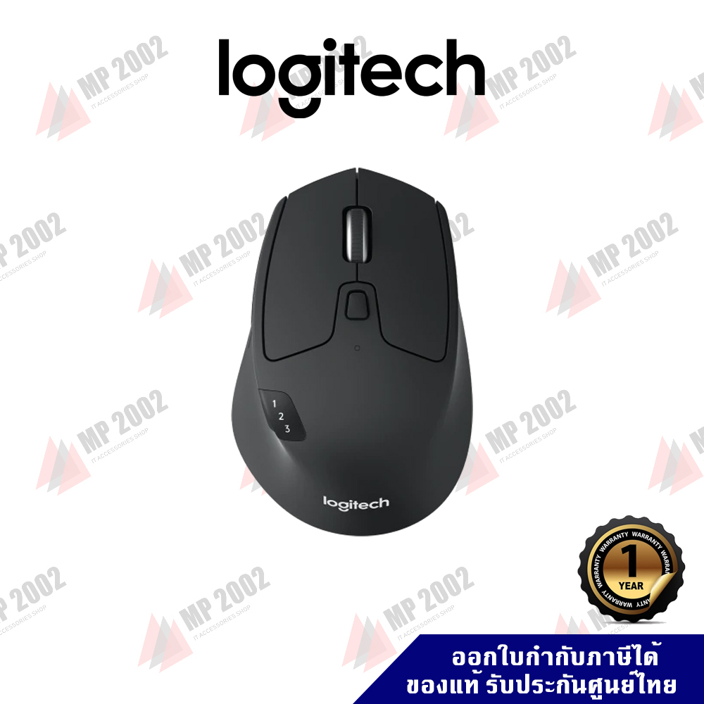 Logitech M720 เม้าส์ไร้สาย Multi device TRIATHLON Wireless Bluetooth Mouse ประกันศูนย์ไทย 1 ปี