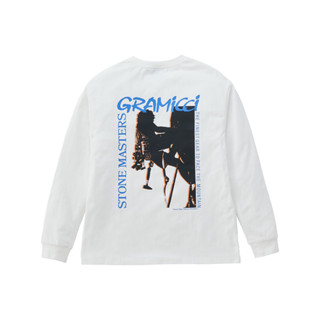 Gramicci เสื้อ รุ่น UNISEX STONE MASTERS L/S TEE WHITE