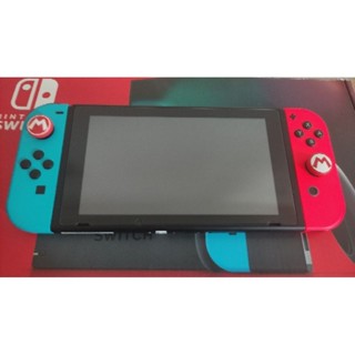 (ครบกล่อง) เครื่อง Nintendo Switch v.2 สีนีออน กล่องแดง แบตอึด  มือสอง สภาพ 95%