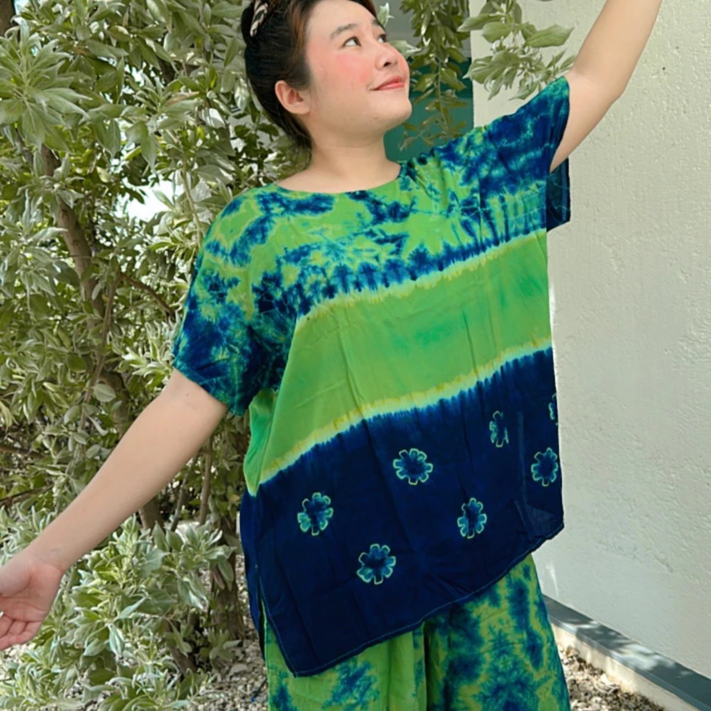 ชุดเสื้อ+กก.ขาสั้น ผ้าแมมเบิดอก 50 thumbnail 5