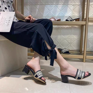 ❌พร้อมส่ง ส่งไว❌nasfashop รองเท้าส้นสูง D งานพรีเมี่ยม hien 1:1 สูง 2 นิ้ว ✅พร้อมกล่อง ถุงผ้า ถ่ายจากสินค้าจริง