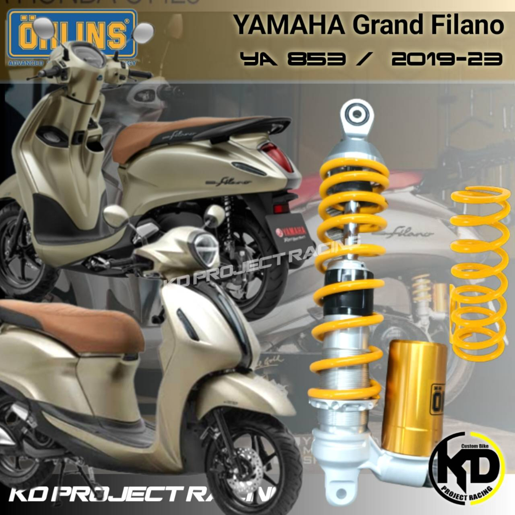 [กรอกโค้ด 7DD55 ลดสูงสุด 2,000.- ] โช๊คหลัง OHLINS Yamaha Grand Filano (316mm)  2017-2023 แท้ 100%