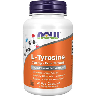 NOW Foods L-Tyrosine แอล-ไทโรซีน สูตรเข้มข้นพิเศษ ขนาด 750mg. 90 แคปซูล