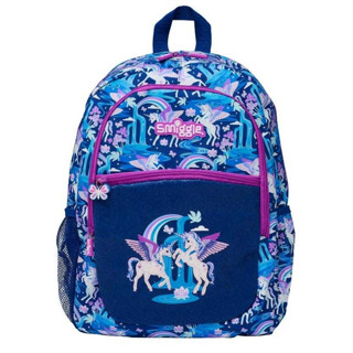 🎒Smiggle Backpacks กระเป๋าเป้ 🎒สมิกเกอร์ ขนาด 16 นิ้ว ลาย น้ำเงินยูนิคอล พร้อมส่งในไทย 🛻