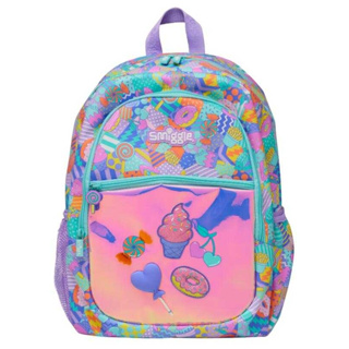 🎒Smiggle Backpacks กระเป๋าเป้ 🎒สมิกเกอร์ ขนาด 16 นิ้ว ลาย candy ฟ้า พร้อมส่งในไทย 🛻