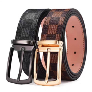 🔷 LVS-BELT 🔷เข็มขัด เข็มขัดผู้ชาย ลายตาราง 🆎 ยาว130CM.เอว30-48  พร้อมส่งได้ทันที✅