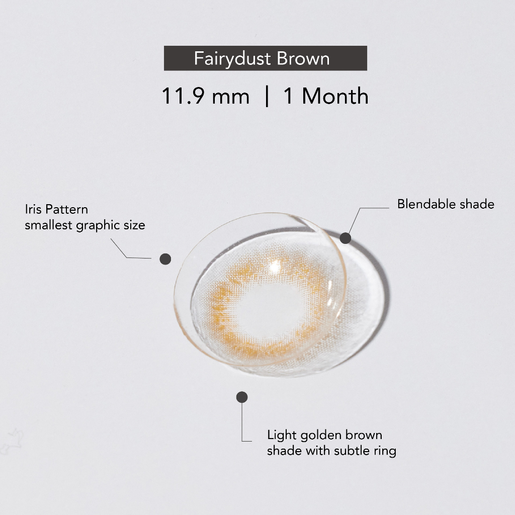 คอนแทคเลนส์รายเดือน Jolly Blink: Silicone Hydrogel สี Fairy Dust Brown [แถมฟรี case] รูปที่ 3
