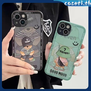 คูปองเคลม🎀เคสไอโ case for iphone 11 12 ส่วนบุคคลการ์ตูนอินเทรนด์หมี เคส 14 13 12 11 pro max ป้องกันการตกและทนทาน