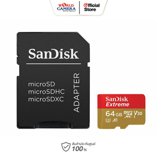 SANDISK EXTREME PRO MICRO SD 64 GB 100MB/s*(667X) 4K U3 C10 UHS-1 V30 A1 (SDSQXCG-064G)