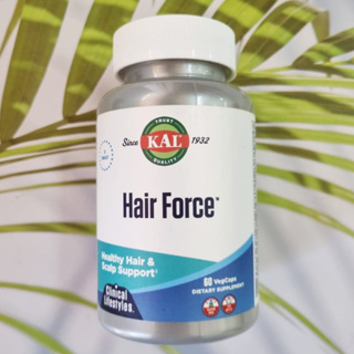 วิตามินบำรุงผมและหนังศีรษะ Hair Force High Potency Biotin 60 Vegetarian Capsules (KAL®)