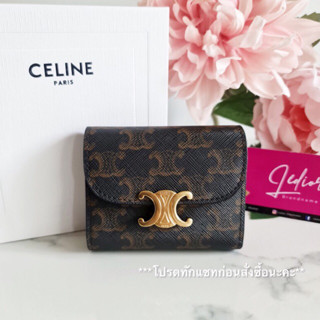 [ทักแชทก่อนสั่งซื้อ] Celine Triomphe กระเป๋าสตางค์รุ่นขายดี ถ่ายจากสินค้าจริง