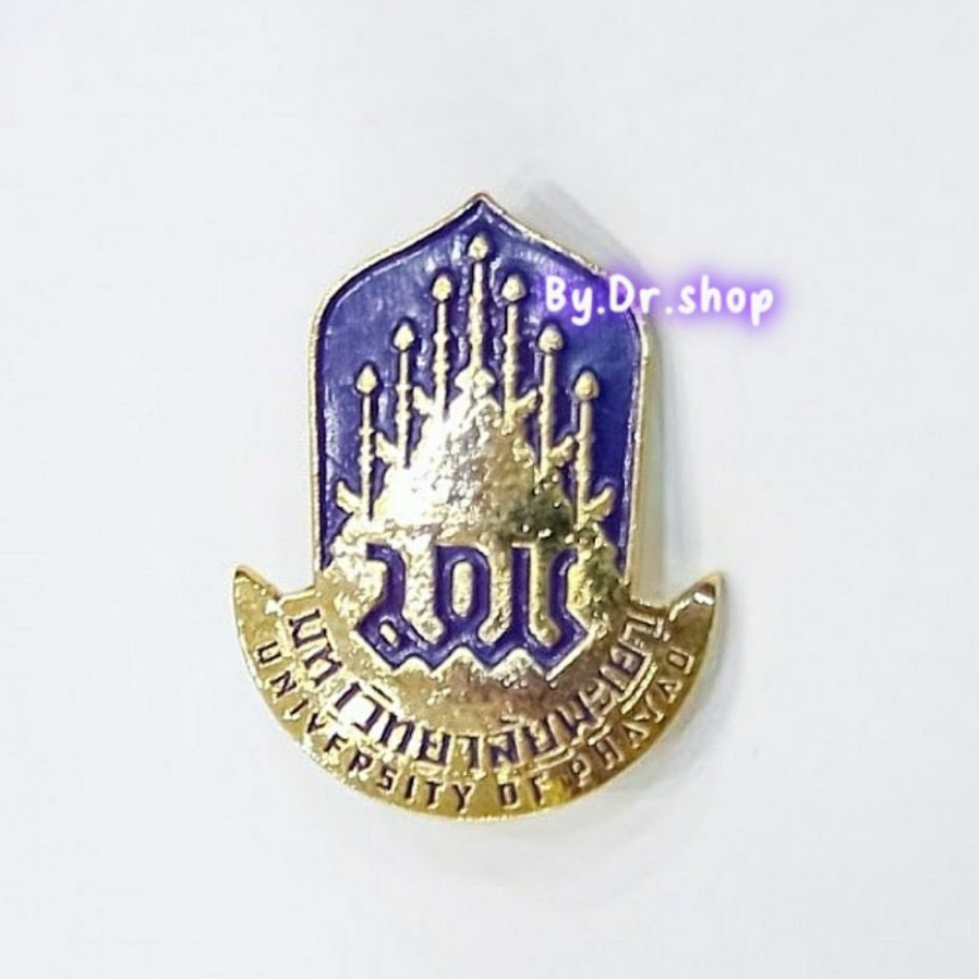 เข็มกลัดเสื้อนักศึกษา ตุ้งติ้งสปริงนอกชาย ม.พะเยา ชุบทองลงสี(พร้อมส่งส่งไวมาก)