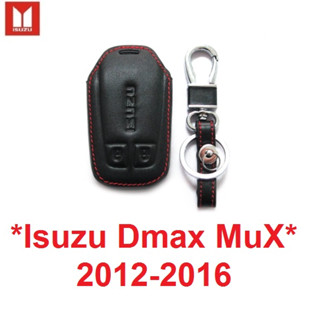 ซอง หนังแท้ ISUZU DMAX  MU X 2012 - 2016 ใส่กุญแจ อีซูซุ แม็กซ์ มิวเอ็กซ์ รีโมท รถยนต์ Remote พวง กุญแจ เคส ปลอก ดีแม็ค