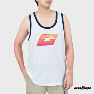 GALLOP : Mens Wear เสื้อกล้าม Tank Top พิมพ์ลาย รุ่น GTT9001 สี White - ขาว / ราคาปกติ 590.-