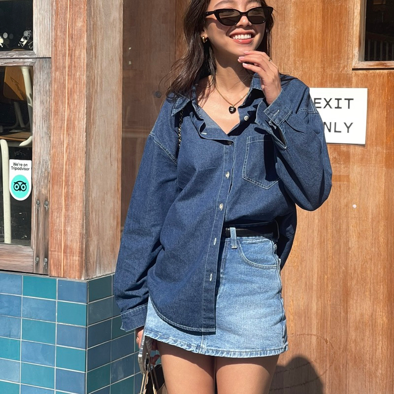 Something apparels denim shirt ราคา ถูกที่สุด ดีลบีเคเค แกลเลอรีภาพที่ 6
