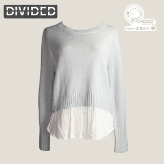 สเวตเตอร์ไหมพรม Divided By H&amp;m สีเทา รหัส A28