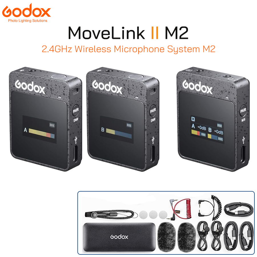 Godox Movelink II M2 2.4GHz Wireless Microphone System (สินค้ารับประกัน 1 ปี)