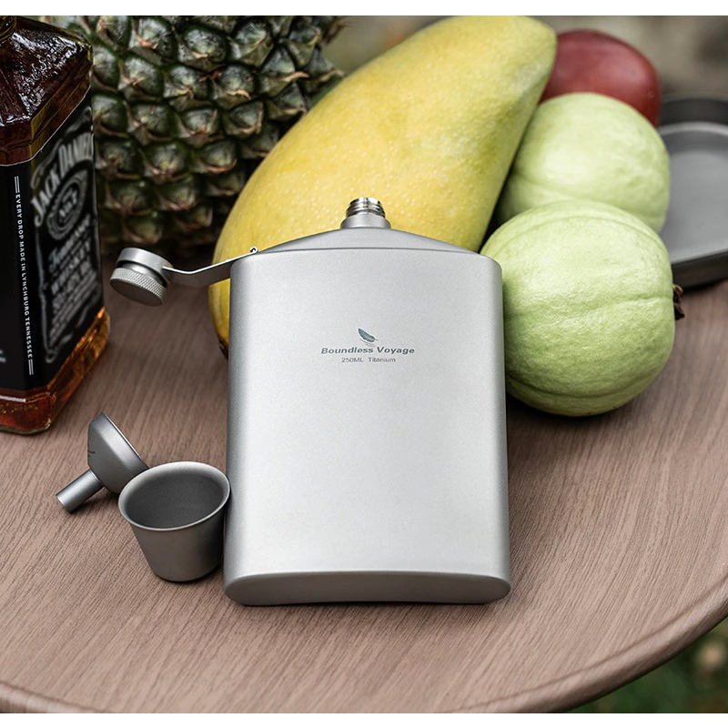 ⚡Titanium Hip Flask Glass Set with Funnel⚡