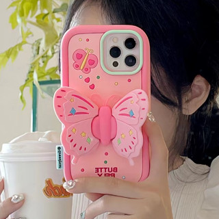 💜สินค้าใหม่มาแรง💜เคส iPhone 14 13 12 11 soft case เคสโทรศัพท์ 14 pro max case ผีเสื้อ เคสป้องกันการตก ปกป้องเต็มที่