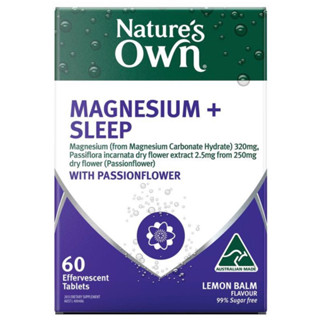 Natures Own Magnesium + Sleep Effervescent with Passionflower 60 Tablets