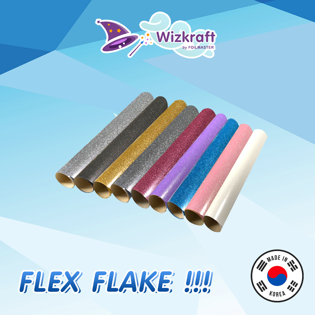 เฟล็กกากเพชร GLITTER FLAKE หลากสี เฟล็กติดเสื้อ เฟล็กตัดง่าย ผลิตจากเกาหลี