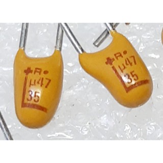 C Tantalum 0.47uf 35v capacitor ตัวเก็บประจุ ชนิด แทนทาลัม คาปาซิเตอร์