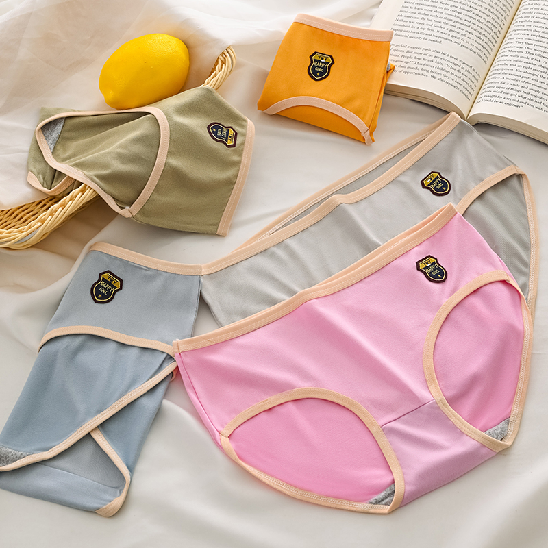 น่ารัก บางเบา สวมใส่สบาย กางเกงชั้นในผู้หญิง สไตล์ญี่ปุ่น  ผ้า COTTON 100% สีพื้น EARTH โทน สําหรับผู้หญิง พร้อมส่ง