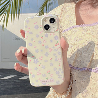 💜สินค้าใหม่มาแรง💜เคส iPhone 14 13 12 11 soft case เคสโทรศัพท์ 14 pro max case ดอกไม้ เคสป้องกันการตก ปกป้องเต็มที่